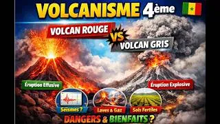 Miniature : Volcanisme en 4ème : Volcans rouges 🌋 vs volcans gris – Éruptions, dangers et bienfaits