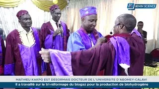Miniature : Soutenance de thèse à l'UAC : Le tri-réformage du biogaz pour la production de Biohydrogène au Bénin
