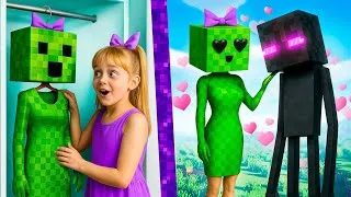 Miniature : Minecraft dans la vraie vie! Comment entrer dans Minecraft?Faux super-héros contre vrais super-héros