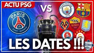 Miniature : 🔴🔵 LES DATES DE LDC DU PSG SONT SORTIES 😱💣 | Barça, City, Roma, Villa...