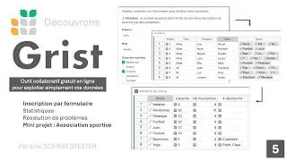 Miniature : 5 - Passer d'Excel à Grist : Formulaire et résolution de problèmes