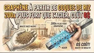 Miniature : Du graphène à partir de balles de riz — 200x plus résistant que l'acier, coûte 0 $