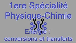 Miniature : Première Spé SPH : Energie : conversions et transferts