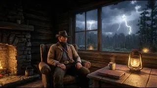 Miniature : Heavy Rain and Thunder in a Cozy Cabin with Arthur | RDR2 Sleep Ambience
