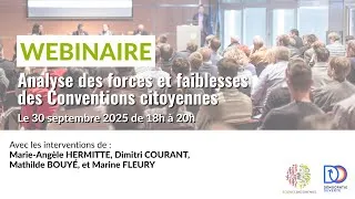 Miniature : Analyse des forces et faiblesses des Conventions citoyennes - 30 septembre 2025 - Colloque en ligne