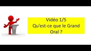 Miniature : Présentation de l'épreuve du Grand Oral (bac fin de Terminale)