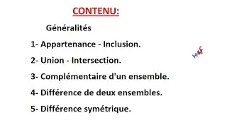 Miniature : "ENSEMBLES ET APPLICATIONS" - Leçon: 01 - Mathématiques #math #TZNLMS