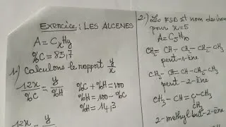 Miniature : Les Alcènes 1s : Exercice corrigé