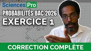 Miniature : Bac Mathématiques 2026 réussir les PROBABILITES Correction Complète Amérique du Nord (Jour 2 - Ex 1)
