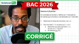 Miniature : Bac 2026 mathématiques: Le piège de l'Exercice 4 (Amérique du Nord) Correction jour 2 #integrale
