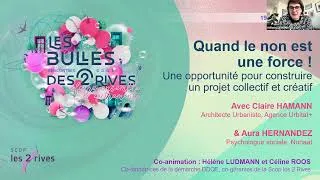Miniature : Bulle #20 Quand le non est une force! Une opportunité pour construire un projet collectif et créatif