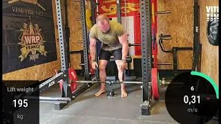 Miniature : Romanian Deadlift : 195kg x6@0,32m/s