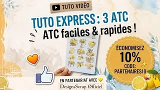 Miniature : Tuto pep's et patouille ! 🍋 3 ATC Estivales 🍋✨ découverte de DesignsScrap