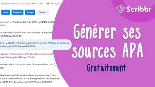 Miniature : Générer ses sources APA grâce à Scribbr ! 🎓