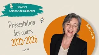 Miniature : Présentation cours science des aliments 2025 2026