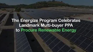 Miniature : The Energize Program Celebrates Landmark Multi-buyer PPA to Procure Renewable Energy