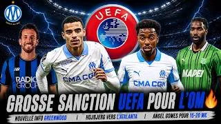 Miniature : 🗞️OM NEWS : UEFA : l'OM Sanctionné !🔥Greenwood veut la Roma ! Højbjerg à l'Atalanta ? Gomes 15-20 M€