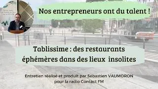 Miniature : TABLISSIME : des restaurants éphémères, avec des chefs locaux, dans des lieux insolites !