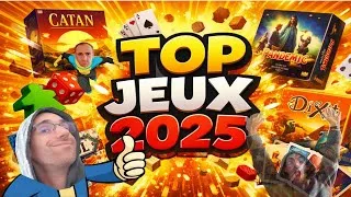 Miniature : MES TOPS JEUX DE SOCIETE 2025 !!! (jeux de société, jeux solo, affrontement, déceptions…)