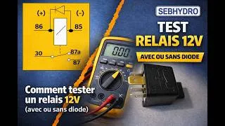 Miniature : Tester un relais 12V : diode ou non, méthode fiable au multimètre