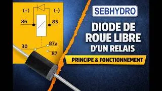 Miniature : Relais 12V : à quoi sert la diode de roue libre (explication simple)
