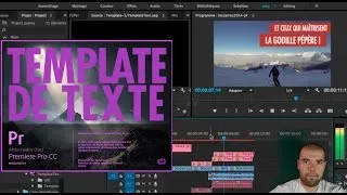 Miniature : Premiere CC : texte animé grâce aux templates