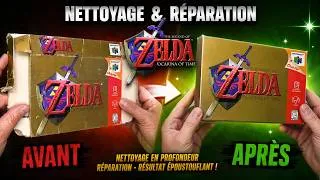Miniature : Nettoyage et réparation de la boite The Legend of Zelda sur N64.