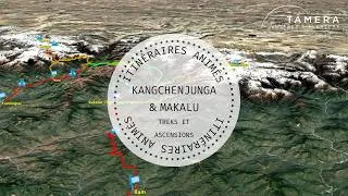 Miniature : Treks et ascensions dans les régions du Kangchenjunga et du Makalu - Itinéraire animé