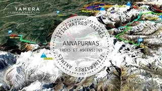 Miniature : Treks et ascensions dans les Annapurnas et le Dhaulagiri - Itinéraire animé