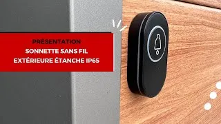 Miniature : Sonnette sans fil extérieure étanche IP65 noire : démonstration