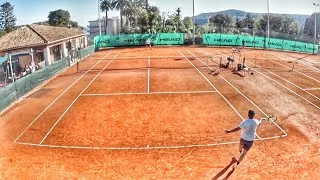 Miniature : Le coup droit d'attaque en pleine course (Tournoi amateur Villefranche-Sur-Mer le 29/04/2017)