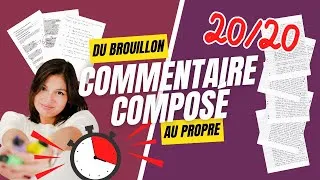 Miniature : Bac français 2026 : 20/20 au commentaire avec ma méthode complète (brouillon + rédaction)