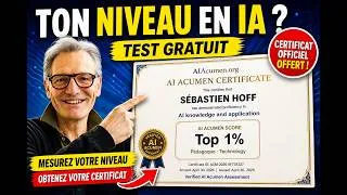 Miniature : Mesure ton niveau en IA et obtient ton certificat gratuitement