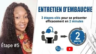 Miniature : Entretien d'embauche: 3 étapes clés pour se présenter efficacement en 2 minutes [2021]