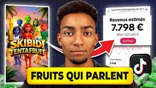 Miniature : Crée des FRUITS QUI PARLENT avec l'IA et Gagne de l’Argent sur TIKTOK (Tuto IA)