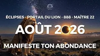Miniature : ⚡️ ÉNERGIES AOÛT 2026 - Éclipses, Portail 888, LUNES - 12 DATES ASTRO et NUMÉRO - KARMA & ABONDANCE