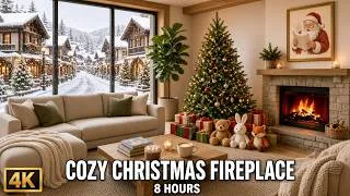 Miniature : Cozy Christmas Fireplace 4K | 5 Hours Crackling Fire & Snow for Deep Sleep- Cheminée de Noël cosy 4K