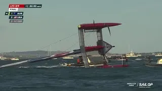 Miniature : TEAM CAPSIZES IN FINAL RACE Spain Sail Grand Prix 2021 Final