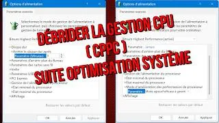 Miniature : Débrider la gestion CPU (CPPC) Suite optimisation système