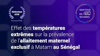 Miniature : Effet des températures extrêmes sur la prévalence de l’allaitement maternel exclusif à Matam | MS180