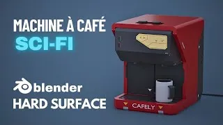 Miniature : Une machine à café avec un design Sci-Fi ? Blender dit oui.