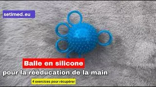 Miniature : Balle en silicone pour la rééducation de la main après un AVC ou une opération
