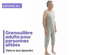Miniature : Grenouillère adulte sans manches – velcro épaules, alité