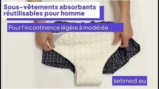 Miniature : Sous-vêtements absorbants réutilisables pour homme