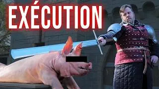 Miniature : Cette vraie épée d’exécution peut-elle vraiment décapiter un cochon ? Test de la ROM Mercy