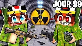 Miniature : Survivre 100 jours dans le BUNKER Secret MILITAIRE de Shado et Shoto sur Minecraft !