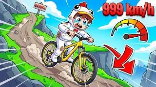 Miniature : DESCENDRE à PLEINE VITESSE en VÉLO sur ROBLOX !