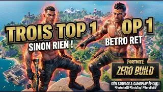 Miniature : 🏆 TROIS TOP 1 SINON RIEN ! (Défi Impossible en Fortnite Zero Build) 🔥