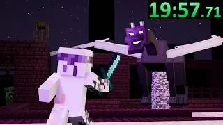 Miniature : J'ai SPEEDRUN Minecraft 100% ALÉATOIRE en 20min (ou pas)