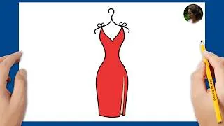 Miniature : Comment dessiner une robe de soirée 👗 | Dessin facile